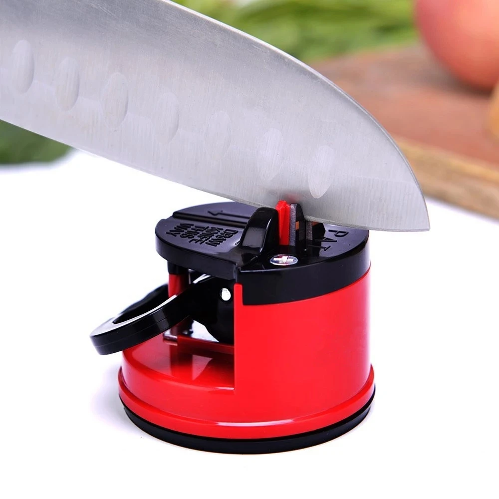 HOKEKM Knife Sharpener, 2 Stage Easy Manual Kitchen Chefs Pocket Survival  Professional Sharpener with Non-Slip Suction Cup Helps Repair, Restore and