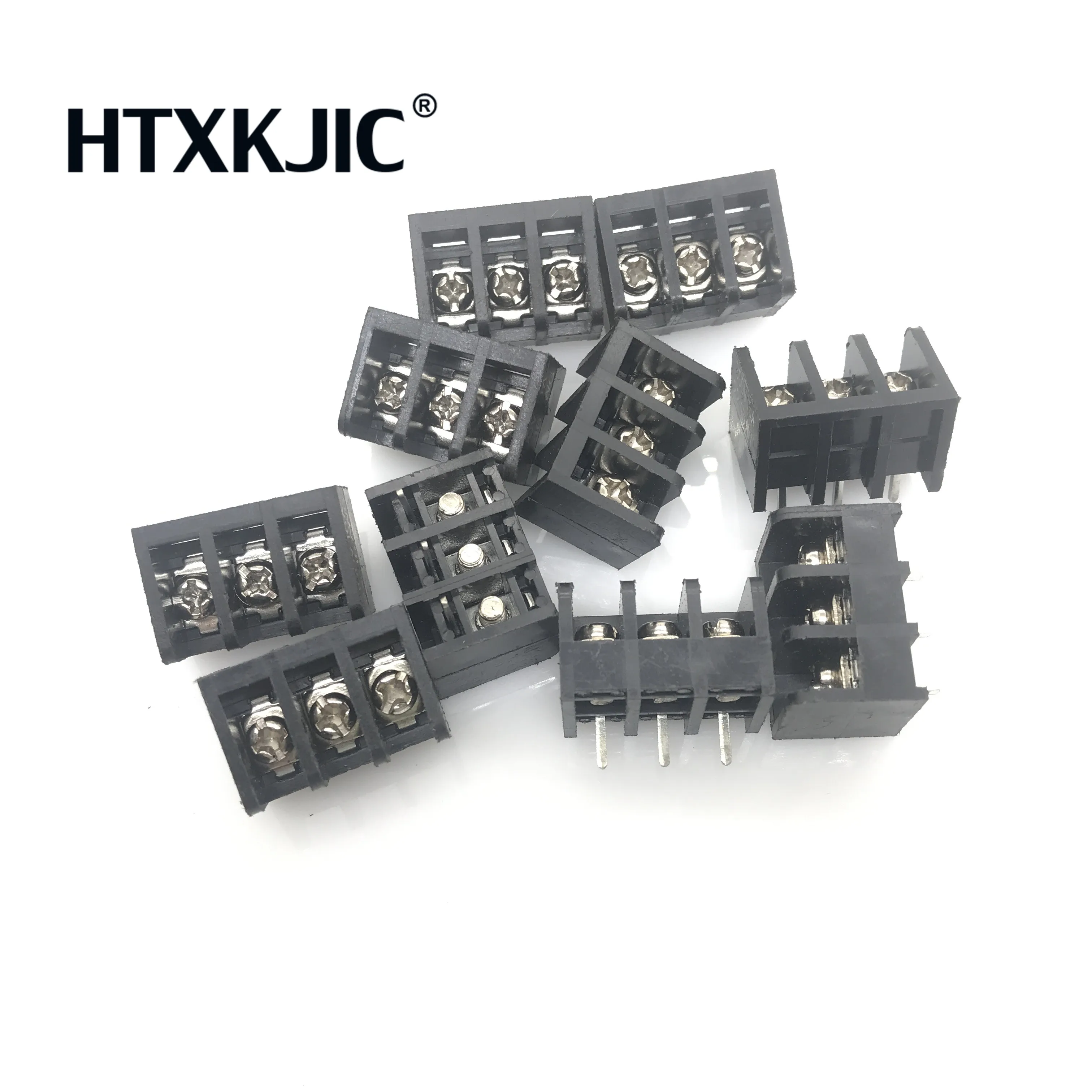 Blocos de Terminais de Barreira 6.35 Milímetros Arremesso Conector 730pin Hb611 Alfinete Preto Proteção Ambiental 100 Pcs
