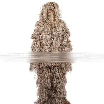 

3D Universal Camouflage Suits Woodland Clothes Adjustable Size Ghillie Suit For Hunting Army Military Tactical Sniper Set