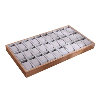 

Pillow Style Jewelry Watch Bracelet Display Tray Box Necklace Earring Container Boxes Case Jewelry Organizer Gift 30 Slots