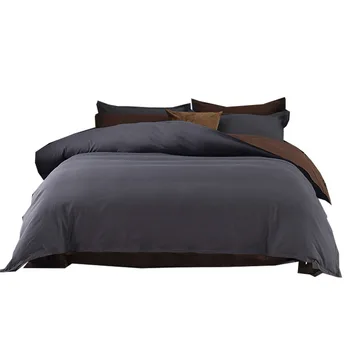 

Modern minimalist solid color bed sheet four-piece double bed quilt cover bed cover quilt single bed supplies