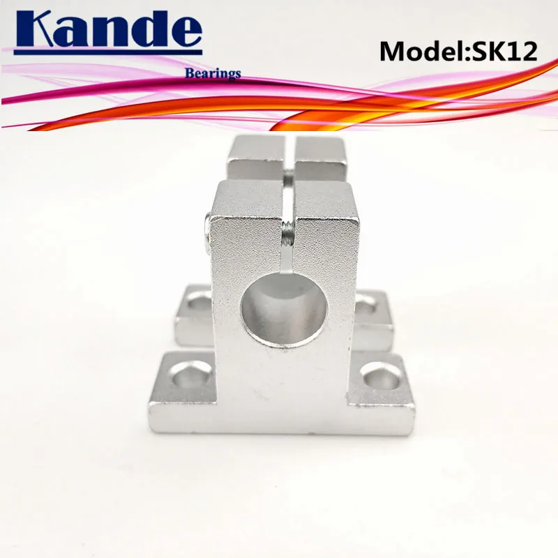 Подшипники Kande 4 шт. Поддержка линейного вала SK12 12 мм для 3D принтеров раздвижные
