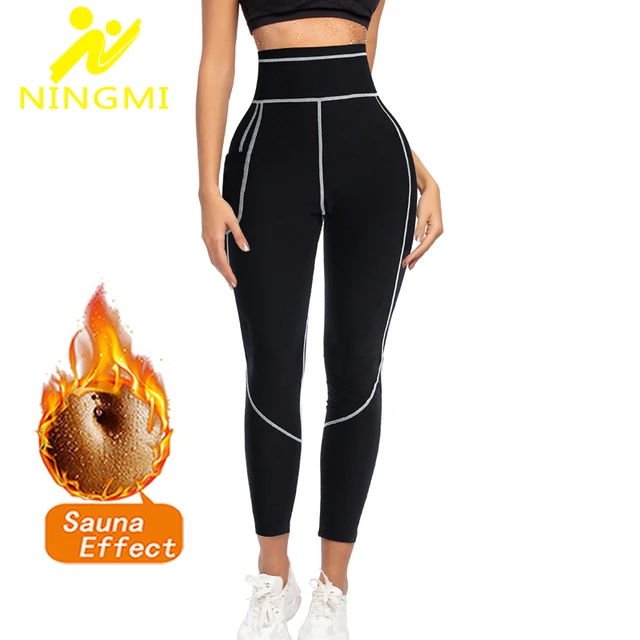 NINGMI Sports Leggings Women Slimming Pant Neoprene Sauna Sweat Slim Tummy  Control Pants Fitness Body Shaper High Waist Traine|Yoga Pants| - AliExpress