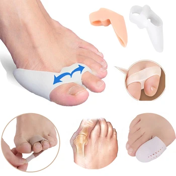 

2Pcs Big Toe Separator Spreader Silicone Gel Bunion Corrector Orthopedic Hallux Valgus Correction Guard Cushion Pads Foot Care