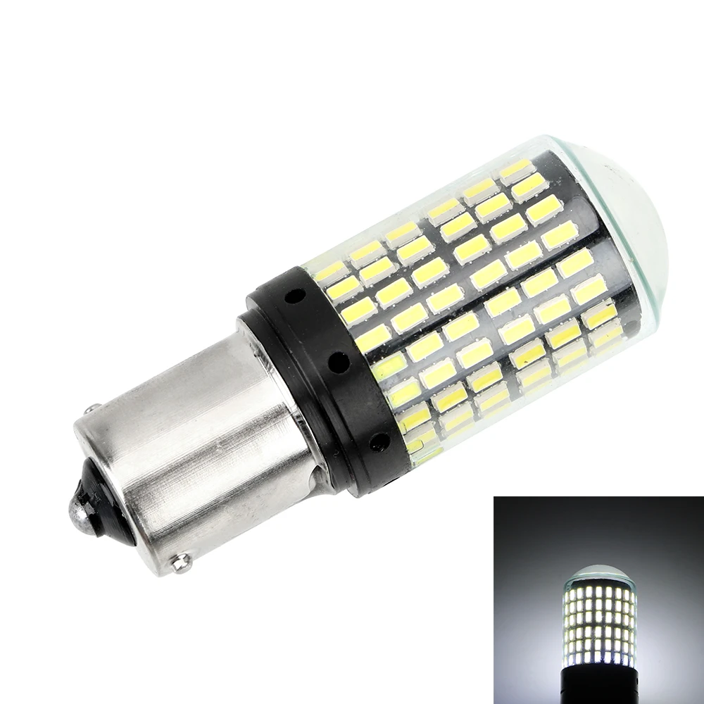 LEEPEE Универсальный сигнальная лампа Светодиодный лампочки Canbus 3014 144 smd авто указатель поворота без Hyper вспышки света BA15S P21W Фары заднего хода
