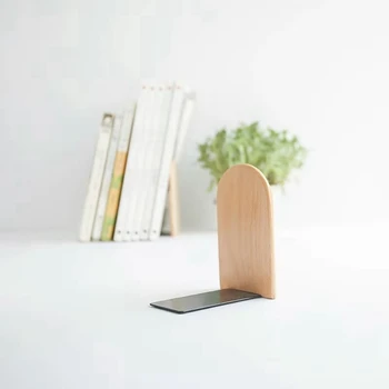 

Beech Creative Thicken Book Block Simple Book Wooden Storage Holders Anti Skid Children Shelf