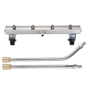 

Undercarriage Cleaning Automobile Quick Connect 4 Nozzles With Roller Sprinkler Stainless Steel Practical Pressure Washer Tools