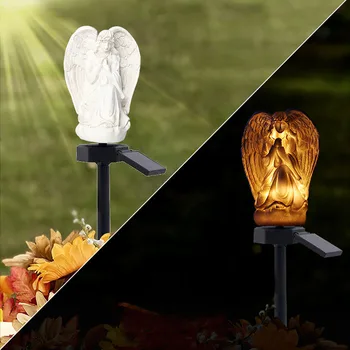 

LED Solar lamp Lawn Light Stable Intelligent Ecological Decoration Easy Use Light Outdoor Lamp Energy Saving Resin Angel Shape