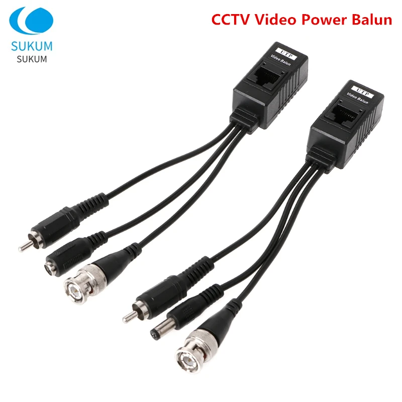 

5MP HD BNC TO RJ45 Video Balun Passive CCTV Twisted Pair Coax Transceiver To CAT5e 6 Connector For AHD CVI TVI CVBS Camera