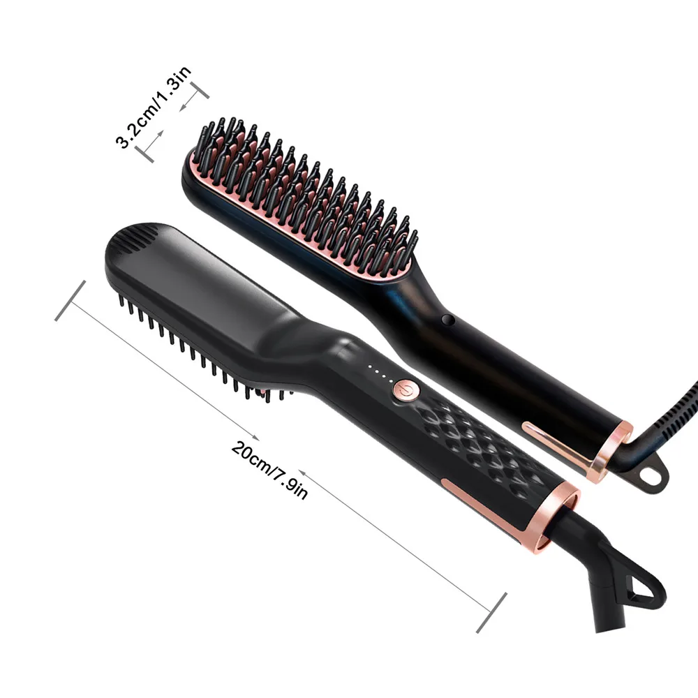 Alisamento de Cabelo Modelador de Cabelo Escova de Cabelo Ferro Barba Grooming Alisamento Escova Homem Alisador Estilo Profissional Pente Quente 12 Computers & Electronics