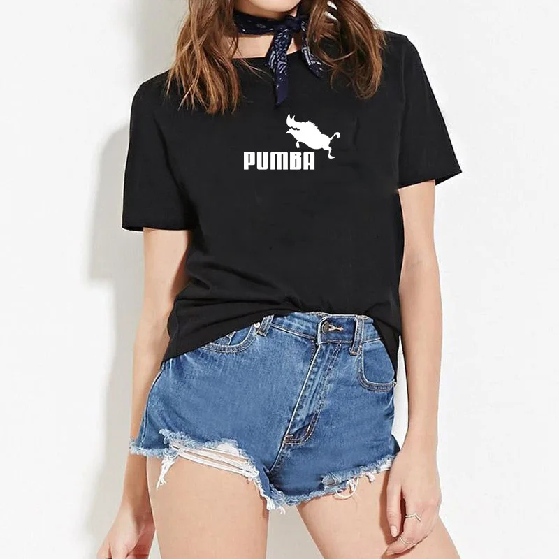 2019 новые летние футболки женские топы для девочек футболки pumba Slim Harajuku короткий рукав плюс размер 2019 новые летние футболки женские топы для девочек футболки pumba Slim Harajuku короткий рукав плюс размер