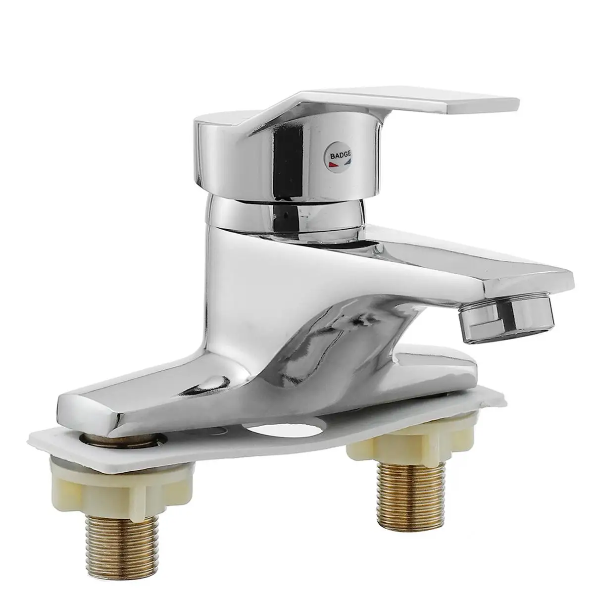 

Chrome Polish Bathroom Waterfall Basin Sink Faucet Cold And Hot Single Handle Dual Hole Deck Mounted Mixer Tap