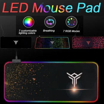 

RGB Large Gaming Mouse Pad LED Lighting Keypad Mouse Pad Non Slip Rubber Base
