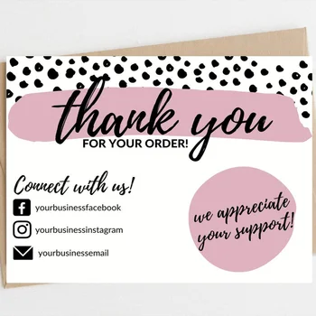 

Personalized thank you business cards，thank you card/ Thank you card for business Customer Thank You For Your Order Inserts