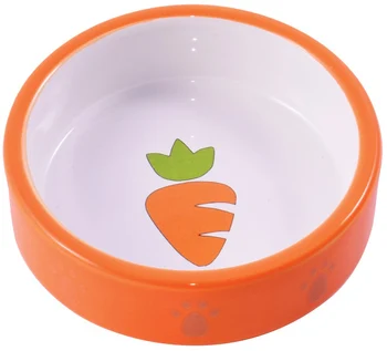 

KERAMIKART bowl for rodents ceramic KeramikArt patterned orange