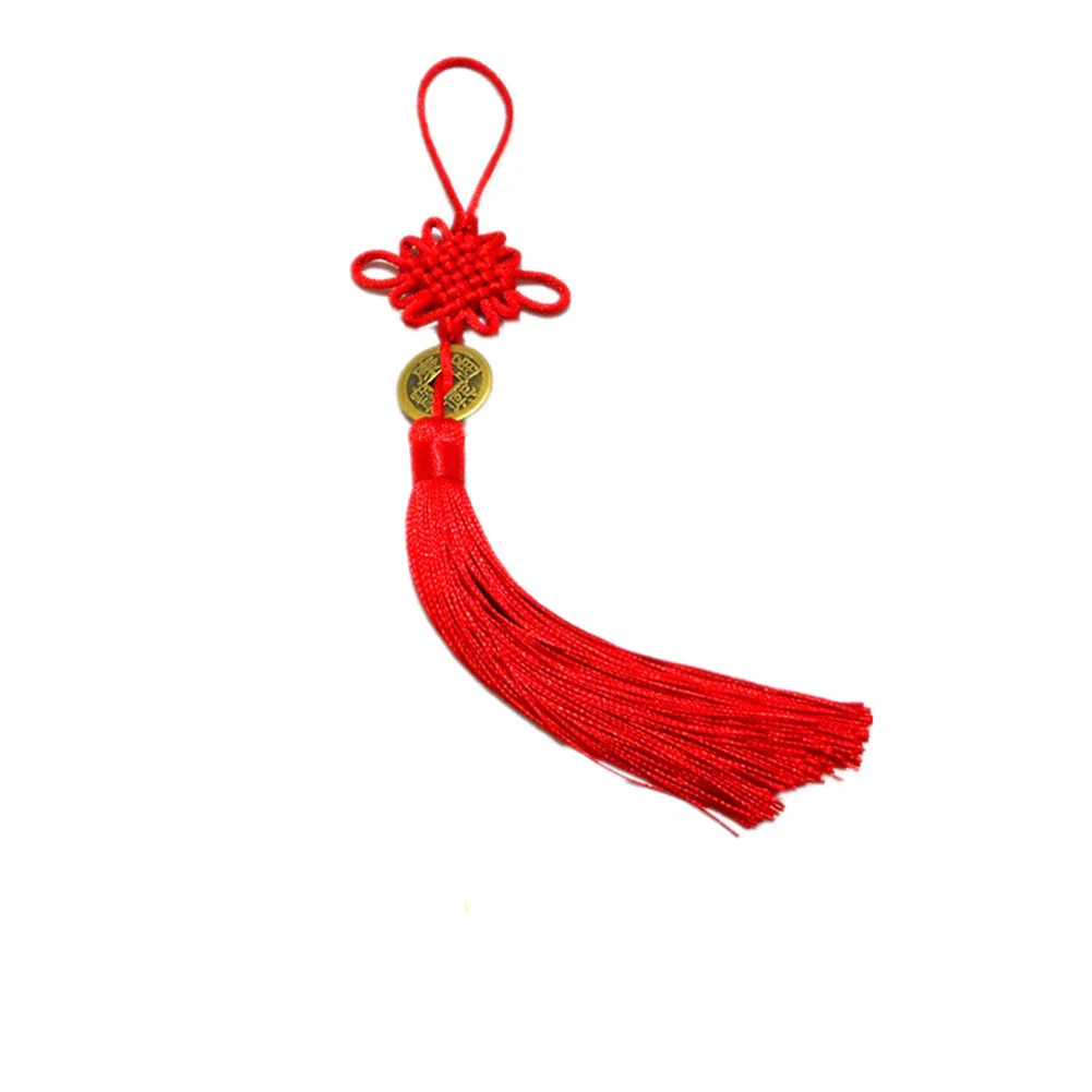 Символ удачи фэн шуй монета китайский узел кисточкой висячая подвеска богатство