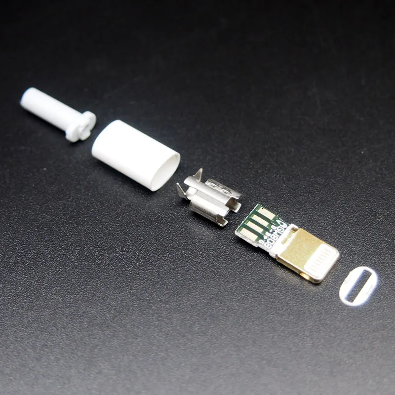 

2set For iphone 5/6/6s/7 Fast charging Lightning gold plated male plug with shell 5 in 1