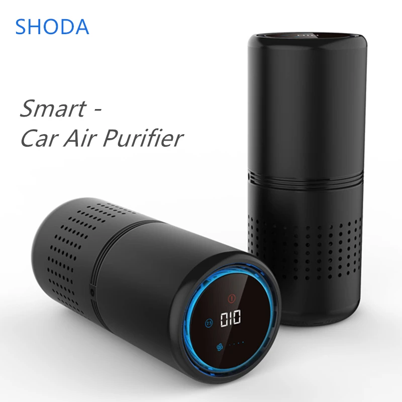 

SHODA Smart Car Air Purifier Mini Cup Shape Hepa Filter Air Cleaner Anion PM2.5 Remove Formaldehye for Car Hotal kids