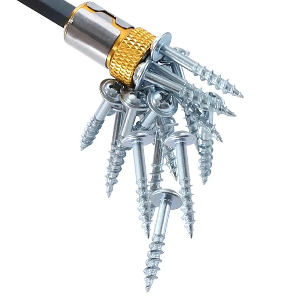 Magnetic Drill Bit Holder 1/4" Screwdriver Magnetic Ring S2 Alloy Steel Removable Hex Electric Screwdriver Bit 35FM11
