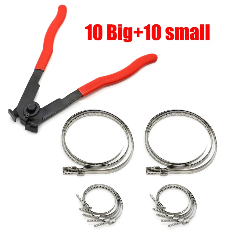 CV Joint Axle Boot Clamp Pliers Tool w/ 20 Stainless Steel Crimp Bands for Auto Car ATV Motorcycle cv boot clamp,stainless steel clamp clips,clamp pliers,cv axle boot tool