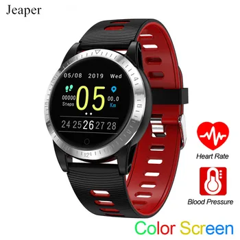 

2020 New Waterproof Smartwatch AK19 Color Screen Adult Fitness-Tracker Heart Rate Blood-Pressure Sleep Monitor Round Wristband