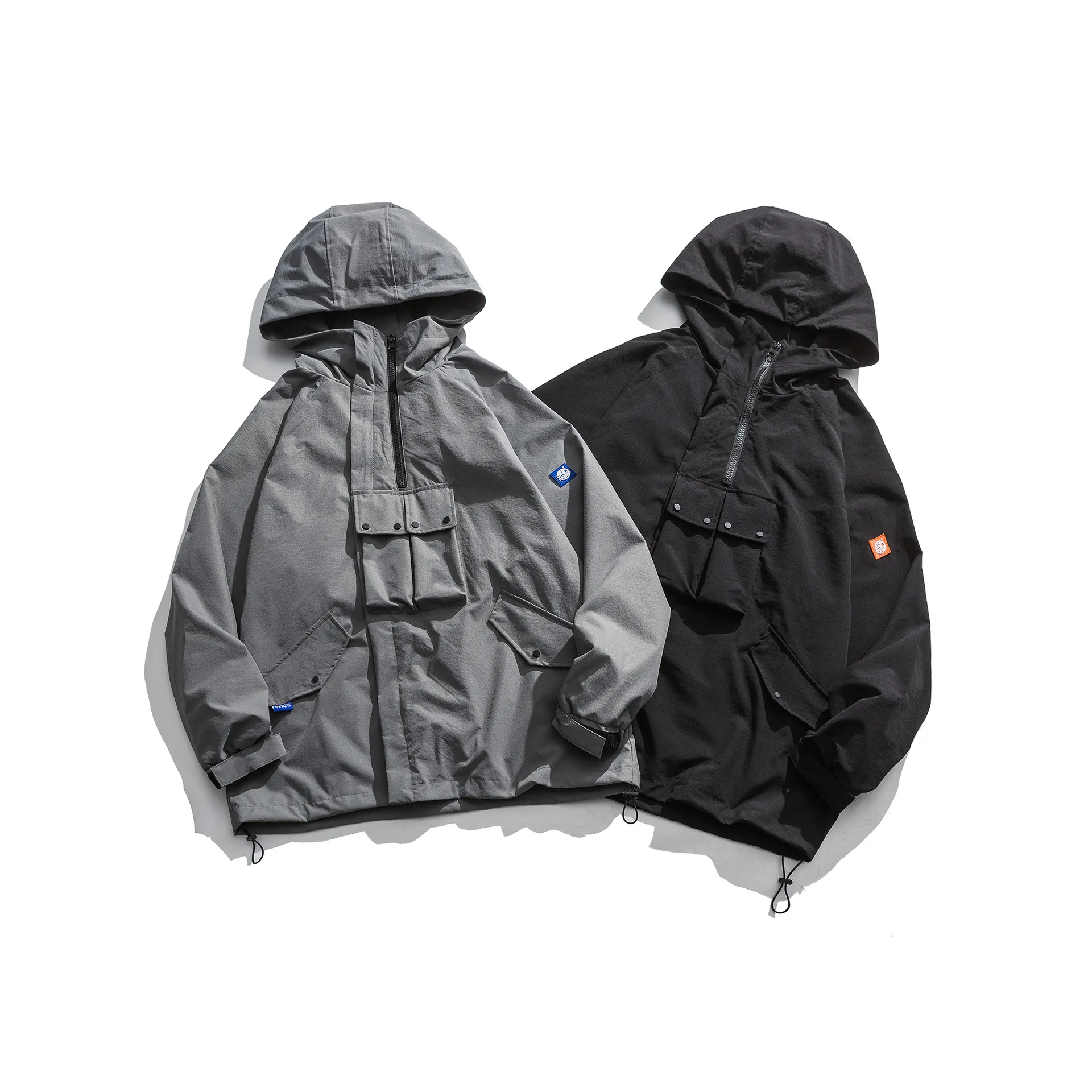 

Wu Air Spring New Style Popular Brand Hooded American-Style Tooling Jacket Men Solid Color Loose Tops INS Handsome Coat
