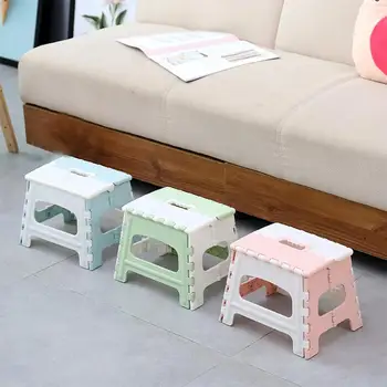 

1pc Plastic Multi Purpose Folding Step Stool Train Outdoor Storage Foldable