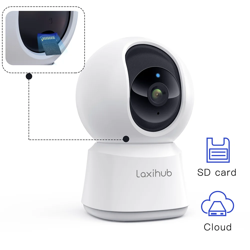 Laxihub Mini Surveillance IP Camera PTZ 1080P Webcam Night Vision Baby Monitor Indoor WIFI Webcam Home Security camera