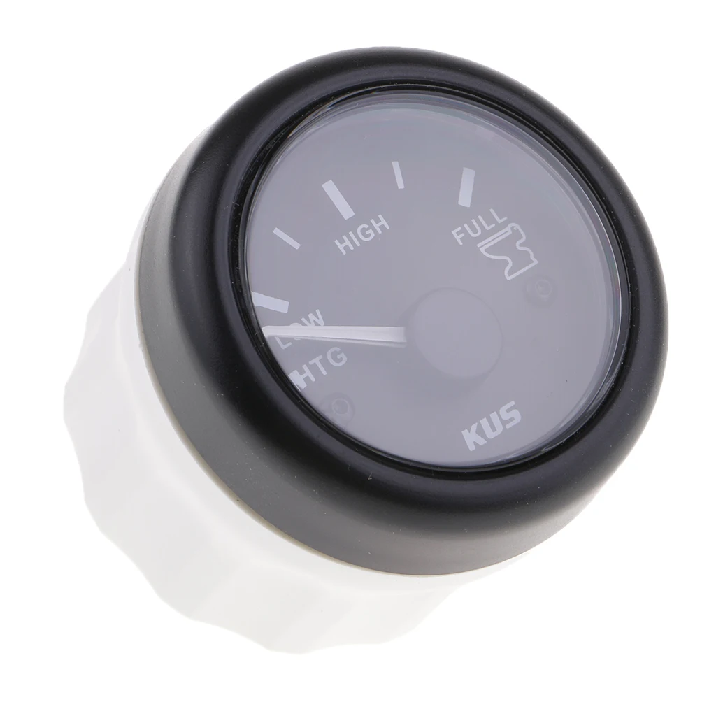 MagiDeal Black 52mm Waste Tank Gauge 240-33 OHMS 12/24V For Marine Boats