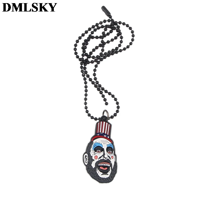 necklace DMLSKY House of 1000 трупов Подвеска из металлического сплава брелок для ключей подарок для мужчин сумка ужас Мода брелок ювелирные изделия M3965 - Цвет: necklace