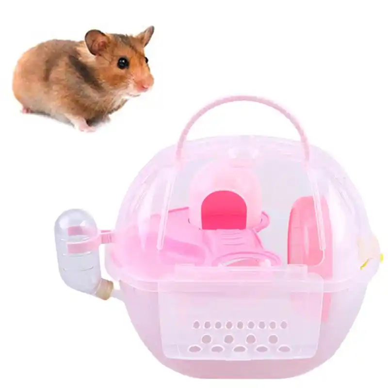 1pcハムスターケージペット外出ボックス屋外小動物キャリアポータブルキャリーハンドルとケージペットハムスタースナネズミ Aliexpress