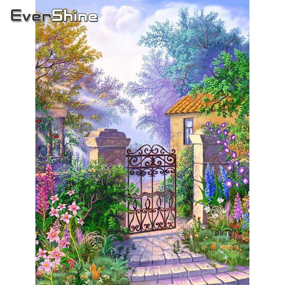 EverShine DIY Diamond Painting Scenery Picture Of Rhinestones Embroidery Courtyard Landscape Mosaic Home Decor | Дом и сад