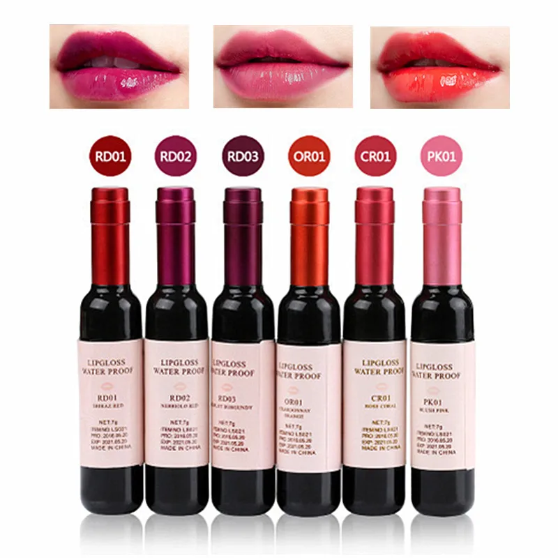 Tinte De Labios De Estilo Coreano Rojo Vino Para Mujer Maquillaje De 