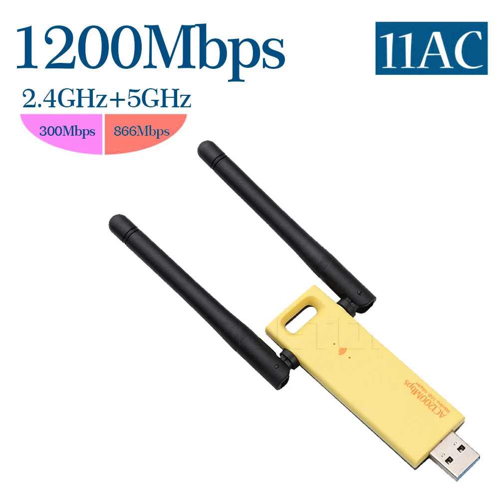 Беспроводной Wi-Fi адаптер KEBIDU 1200 Мбит/с двухдиапазонный 5 ГГц 2 4 802.11ac RTL8812BU