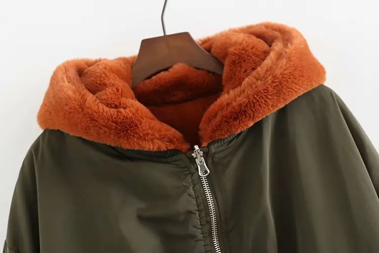 Осень и зима стиль Европа и Америка Двусторонняя одежда Flight Yuan куртка хлопок пальто женское платье