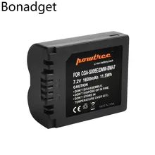 Bonadget 1600mAh CGA-S006 CGA S006 Battery For Panasonic DMC-FZ28 DMC-FZ7 DMC-FZ8 FZ50 FZ8K FZ28K Rechargeable Camera Battery