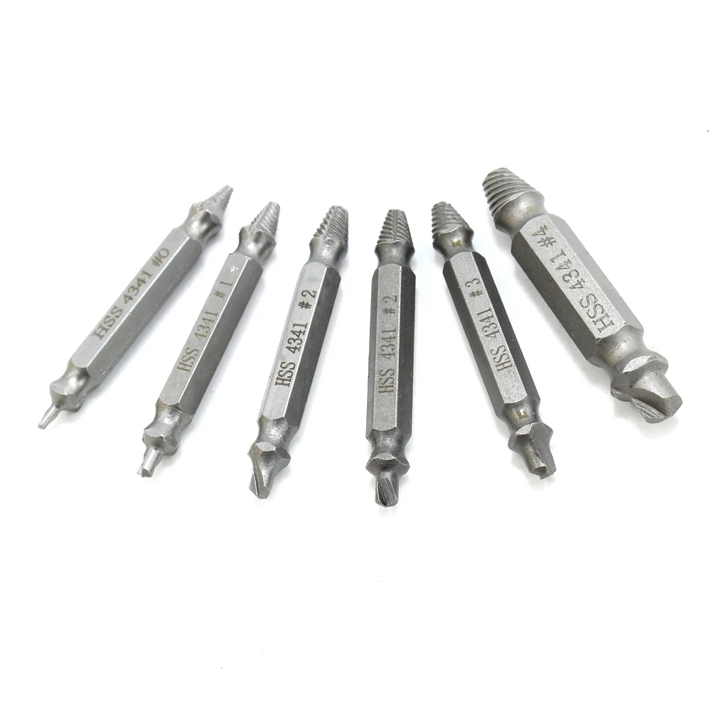 Набор сверл комплект из 6 насадок для удаления сломанных винтов с