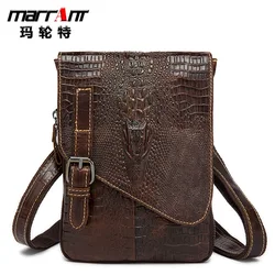 First Layer Cowhide Men 'S Bag Crocodile Pattern Flip Business Men 'S Shoulder Bag Messenger Bag Men