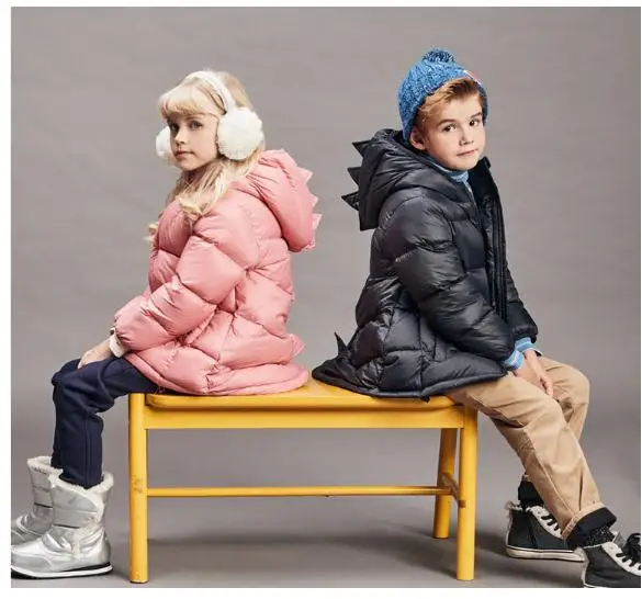 Детский модный два уход за кожей лица носить пуховая куртка с капюшоном