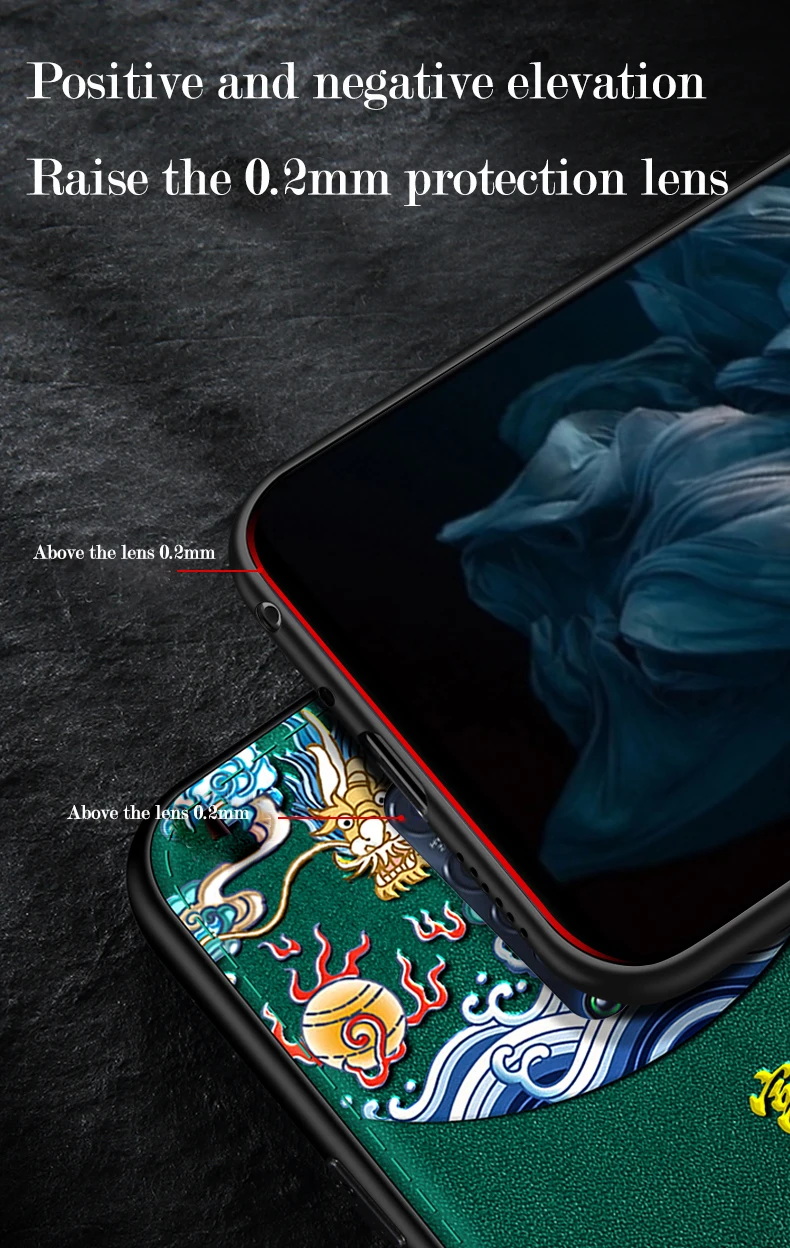 Для OPPO Reno 2 Reno чехол 3D рельефная кожа HD рельефный узор противоударный матовый чехол для OPPO Reno2 чехол
