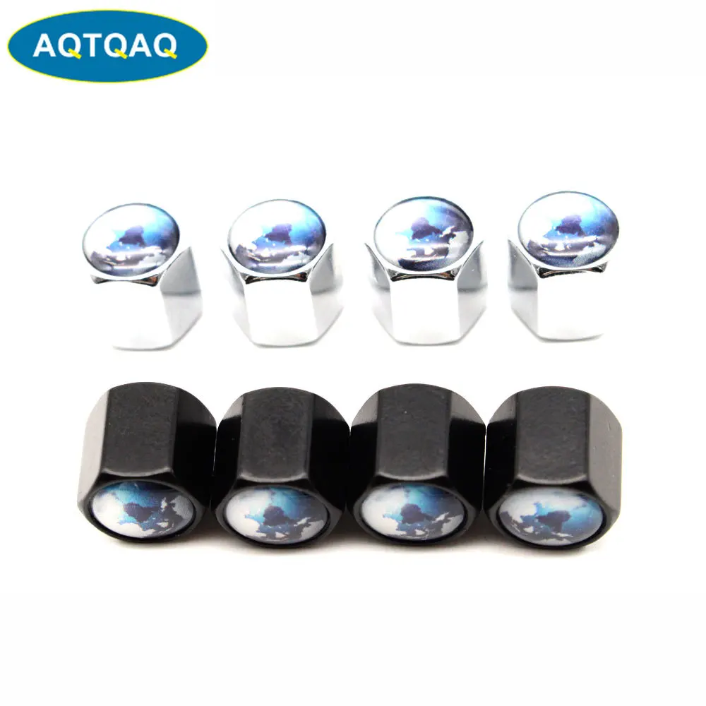 4 Pcs/Set Zinc Alloy Earth Style Tire Valve Stem Cap Wheel Air Caps for Auto Cars | Автомобили и мотоциклы