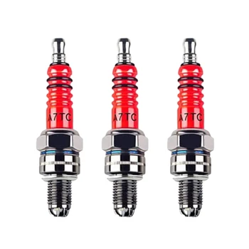 

3 Pcs 3-Electrode Spark Plug A7TC for 50Cc-150Cc ATV Motorcycle