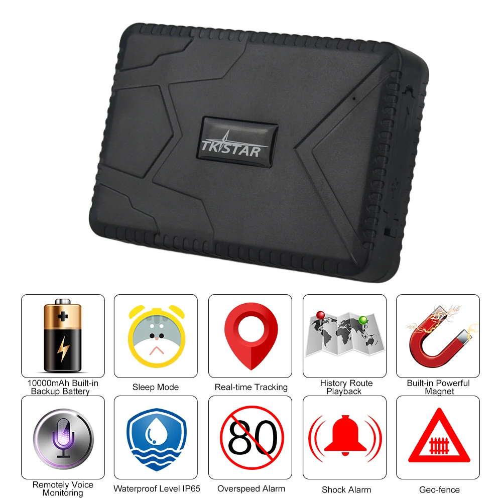 Vehicle Tracking Equipment TK915 GPS Tracker Strong Magnetic Waterproof Belt Remote Voice Monitor Historical Route Playback