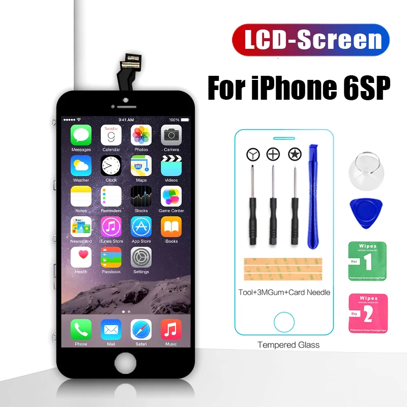 Для iPhone 6 6S плюс ЖК-дисплей в сборе ААА полный 100% с 3D силы сенсорный экран для 5S 6Plus