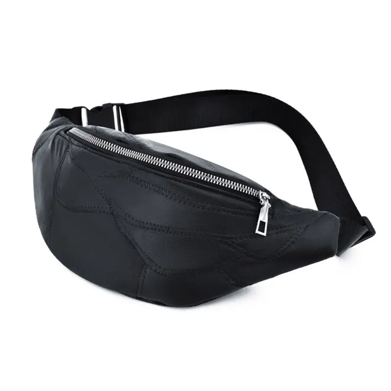 

Durable Zipper Waterproof PU Leather Waist Bag Pack Mobile Phone Holder Purse Belt Key Pouch