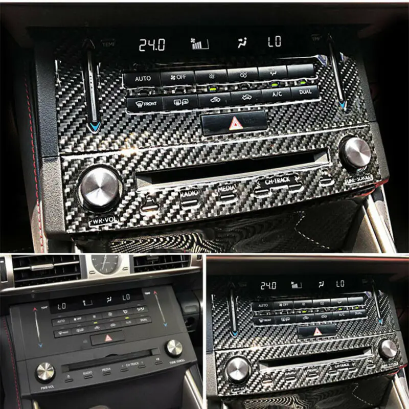Центральная консоль CD панель накладка для Lexus IS250 IS350 Автомобильный интерьер наклейки из углеродного волокна стиль