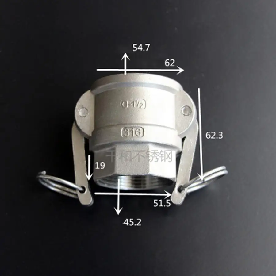 1-1/2 &quotBSP x Тип розетки D Camlock Быстрая доставка отсоединительный муфта 304 Stianless