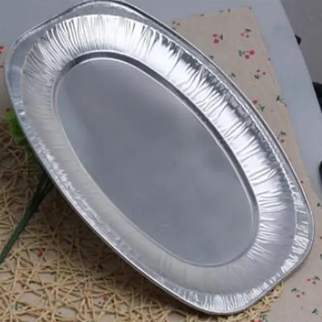 20Db Eldobható Ovális Tálalási Lemezek Alumínium Fólia Tálca Tálalás Edények Asztali A Bbq Bankett Partik Vendéglátásához (Véletlenszerű Stílus