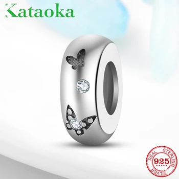 

Butterfly Charms Authentic 925 Sterling Silver with clear zircon Bead Charms Jewelry making Fit Original European Bracelet