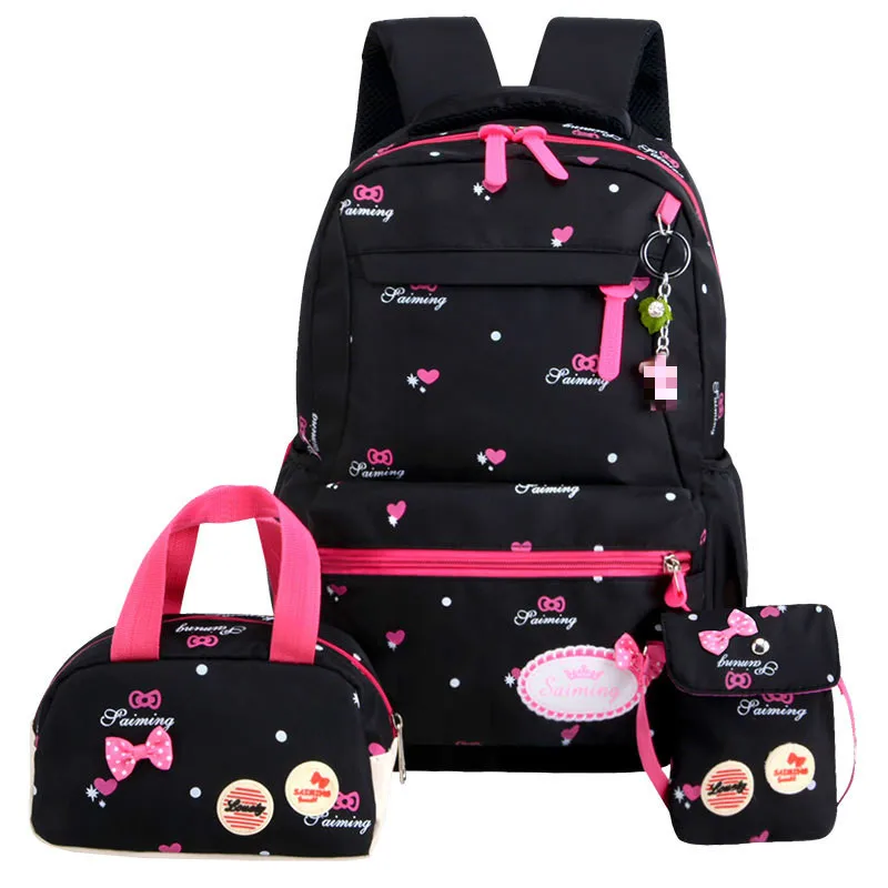 Детские школьные сумки, школьный рюкзак для девочек, школьные сумки, детский рюкзак принцессы, рюкзак первоклассника, школьный рюкзак mochila infantil - Цвет: black 2